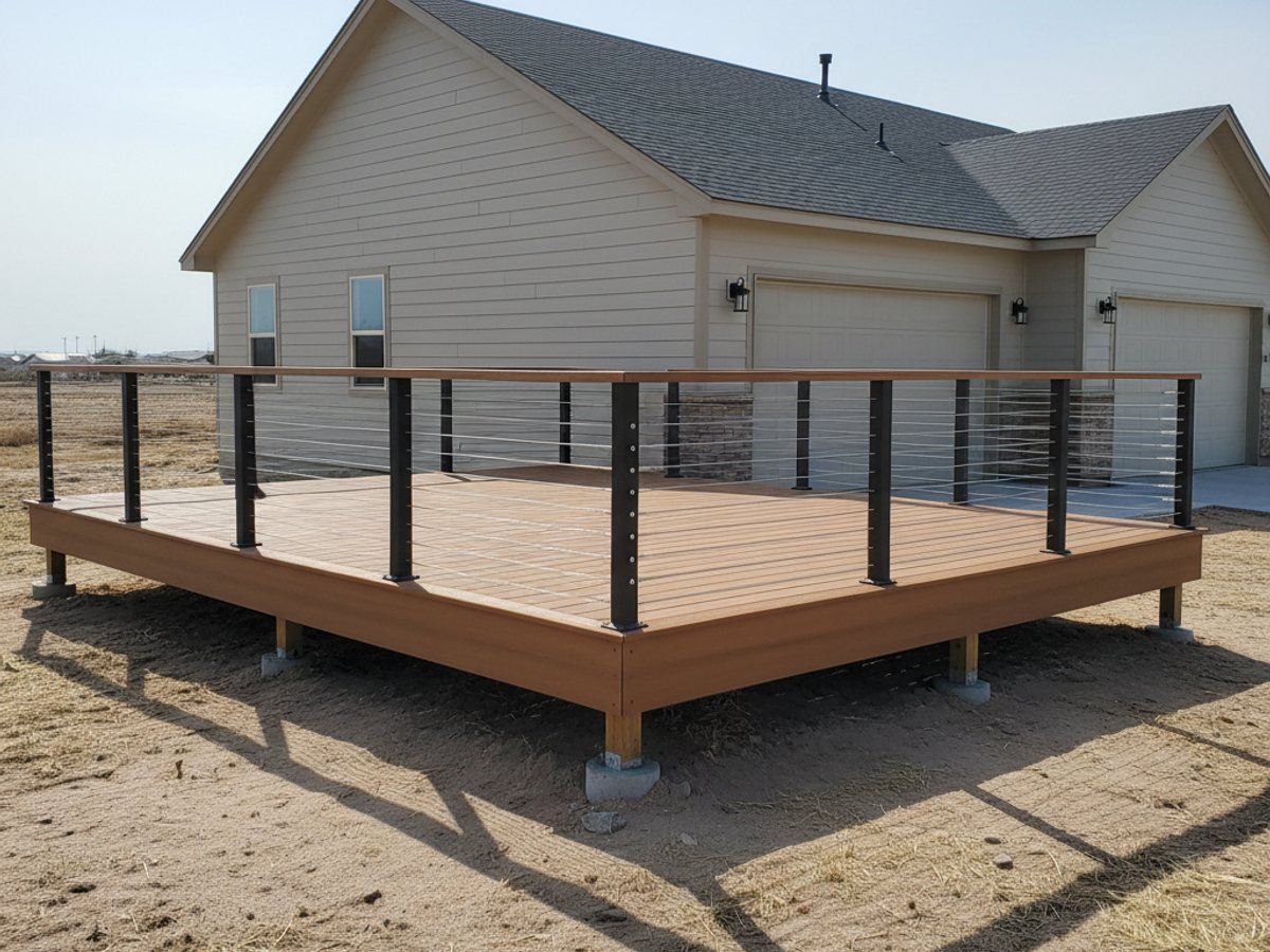 Deck Railing & Stairs completed by Majestic Deck Solutions in Sunrise Manor, NV