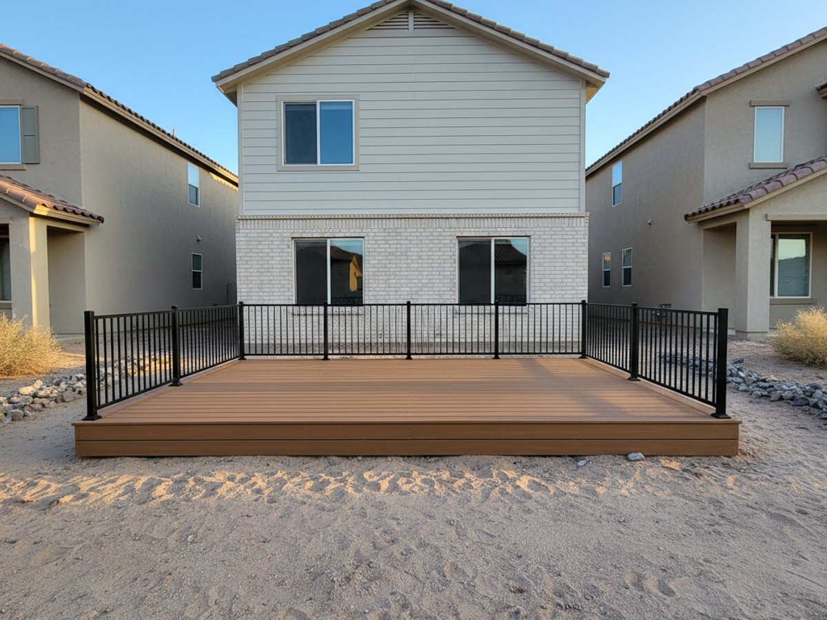 Custom Deck Design completed by Majestic Deck Solutions in North Las Vegas, NV